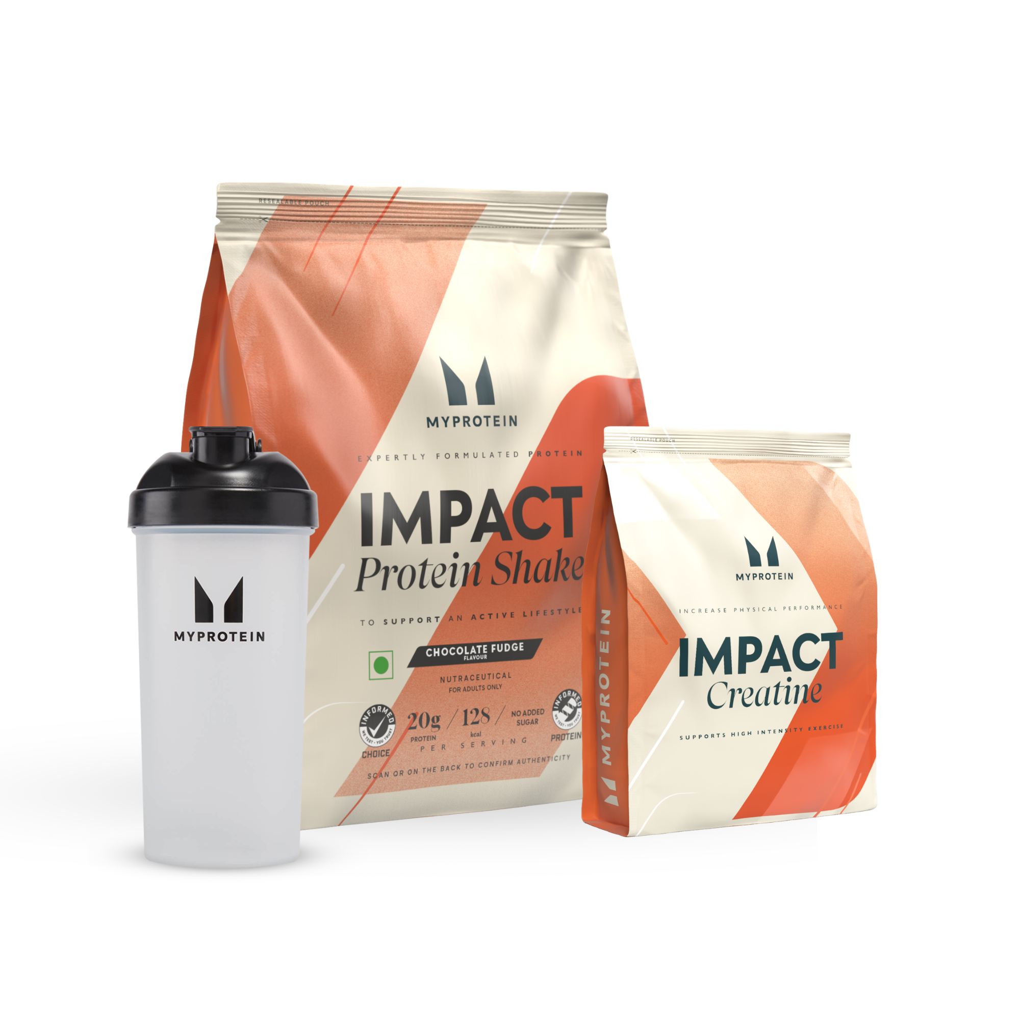 Impact Protein Shake & Creatine Bundle - Chocolate Fudge Image 1